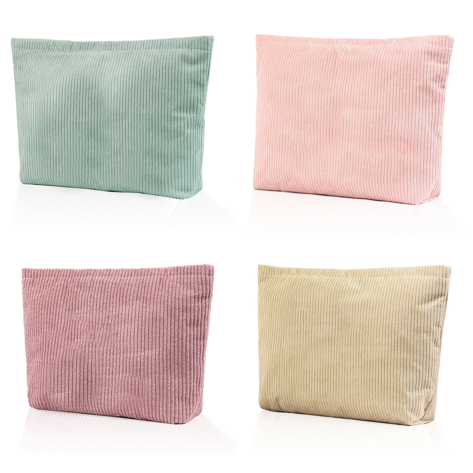 Soft Corduroy Makeup Bag Stylish Cosmetic Pouch Perfect Gift for Her