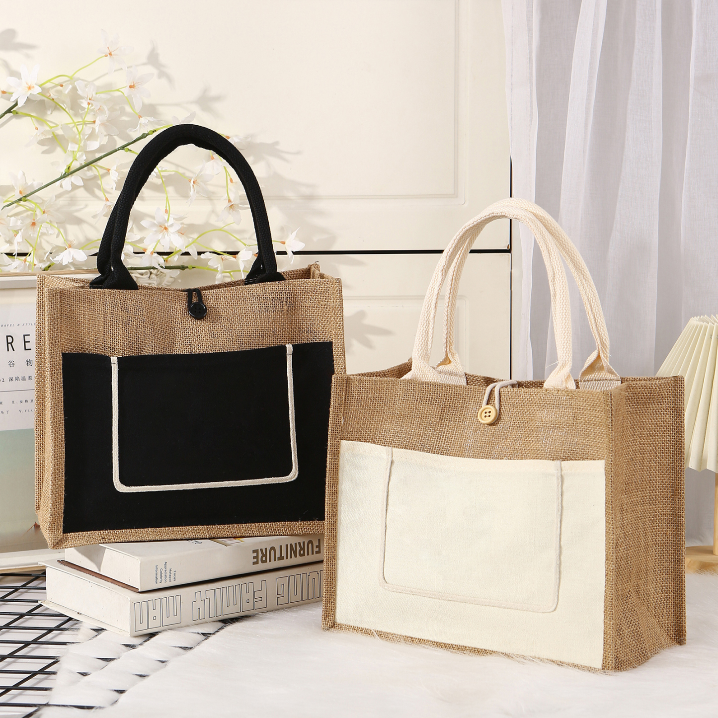 Large Tote Bag for Women Stylish Shoulder Bag with Zipper and Pockets Ideal Gift for Her