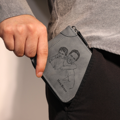 5 Names Bracelet Wallet Gift Card Gift Box Set- Personalized Bracelet Wallet Father's Day Gift for Dad | Lorajewel