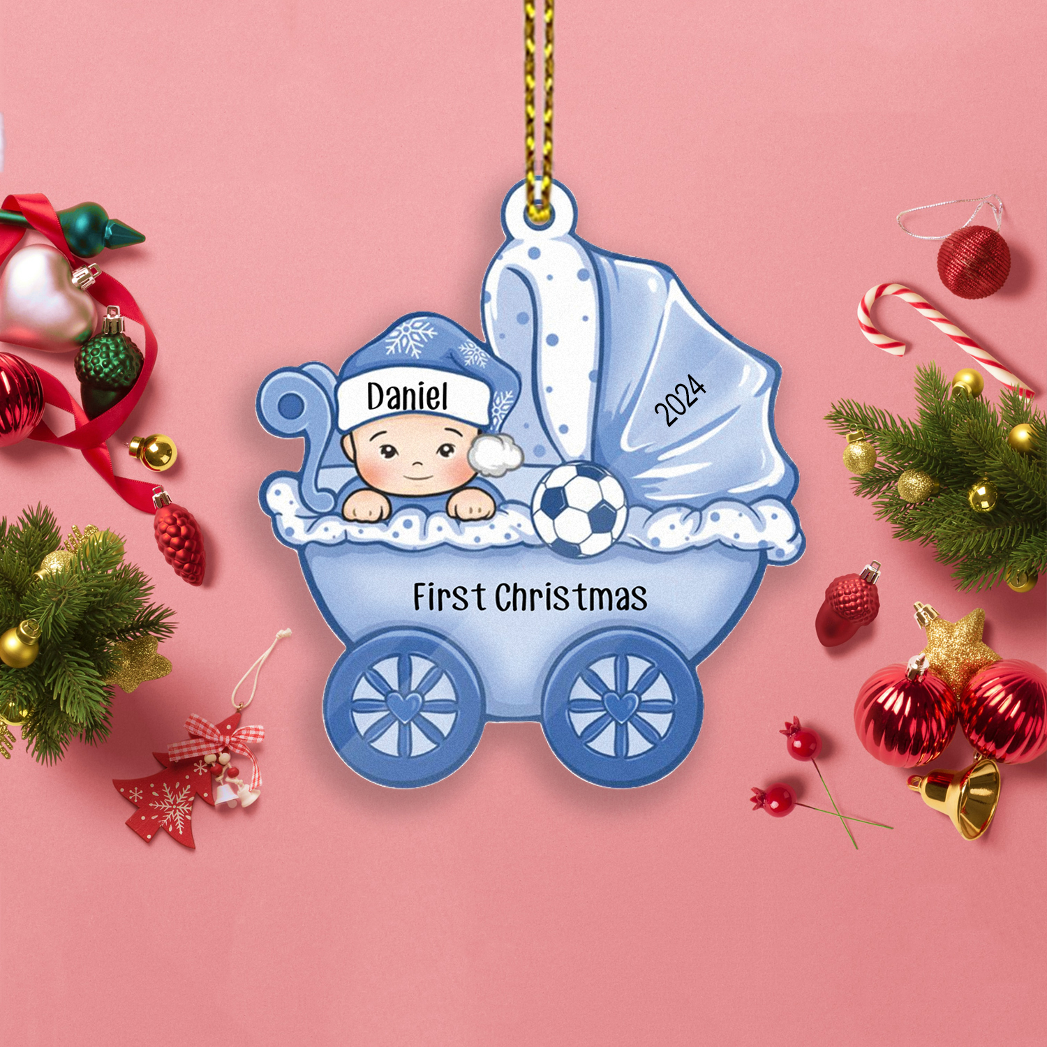 Personalized Baby First Christmas Ornament Wooden Ornament Gifts for Family