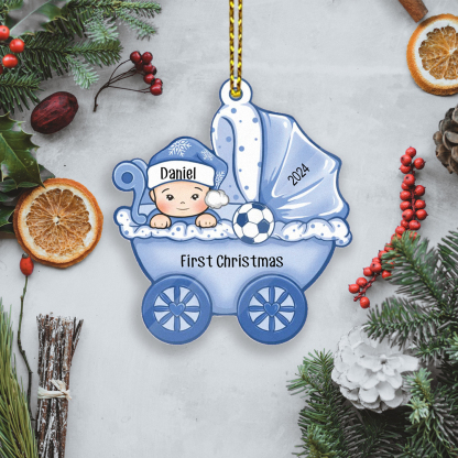 Personalized Baby First Christmas Ornament Wooden Ornament Gifts for Family