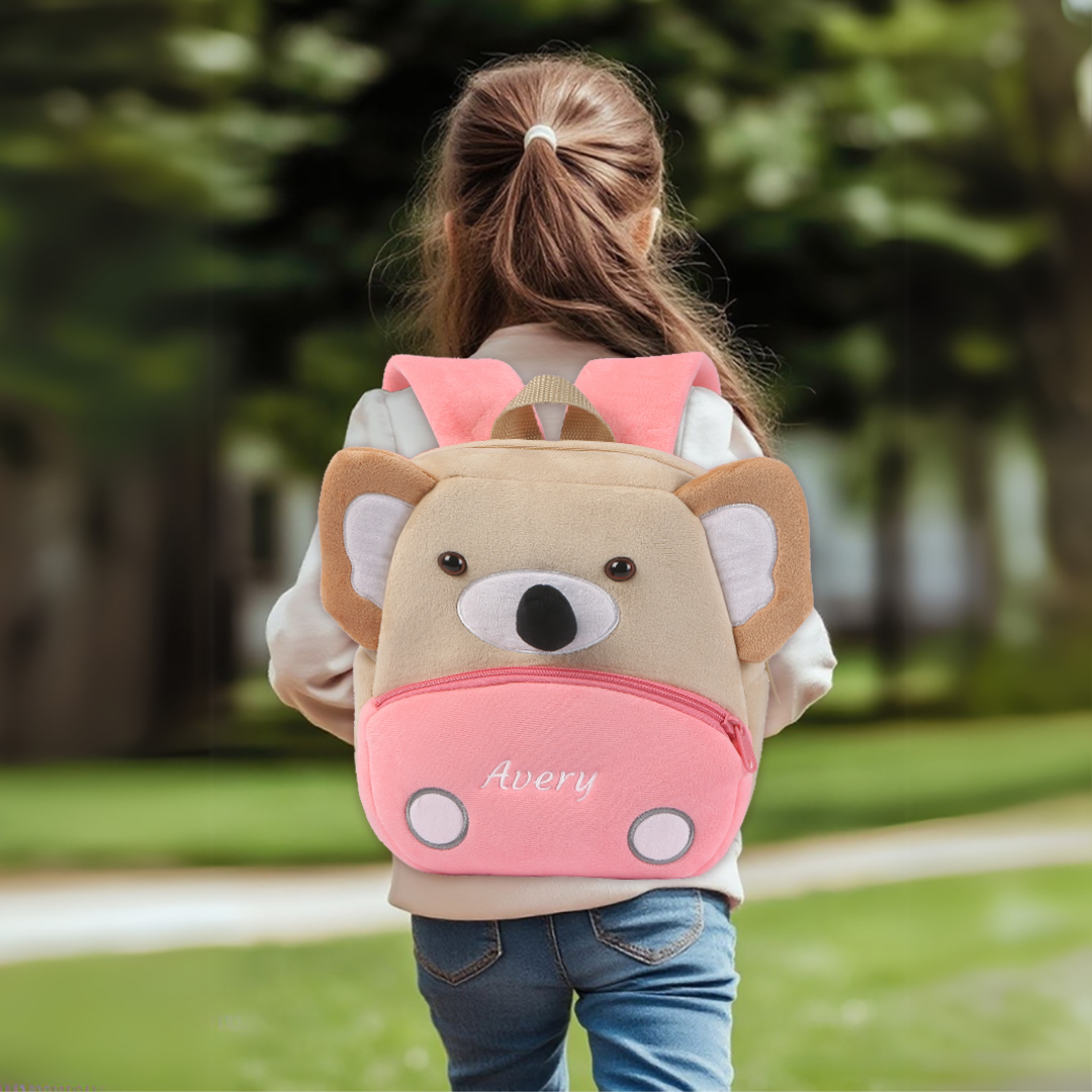 Personalized Kids School Bag with Name & Animals – Back to School Gift | Lorajewel
