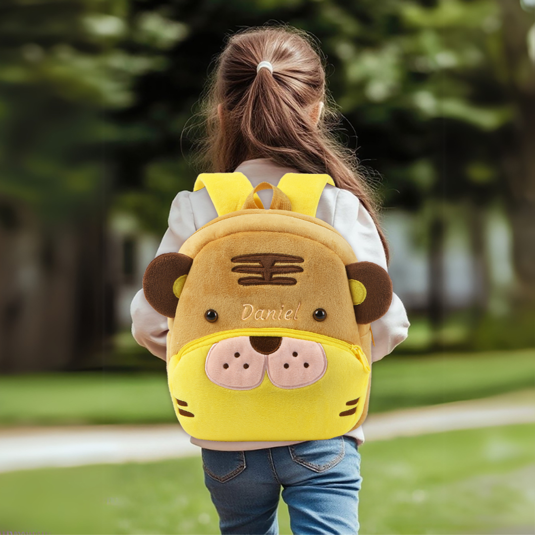 Personalized Kids School Bag with Name & Animals – Back to School Gift | Lorajewel