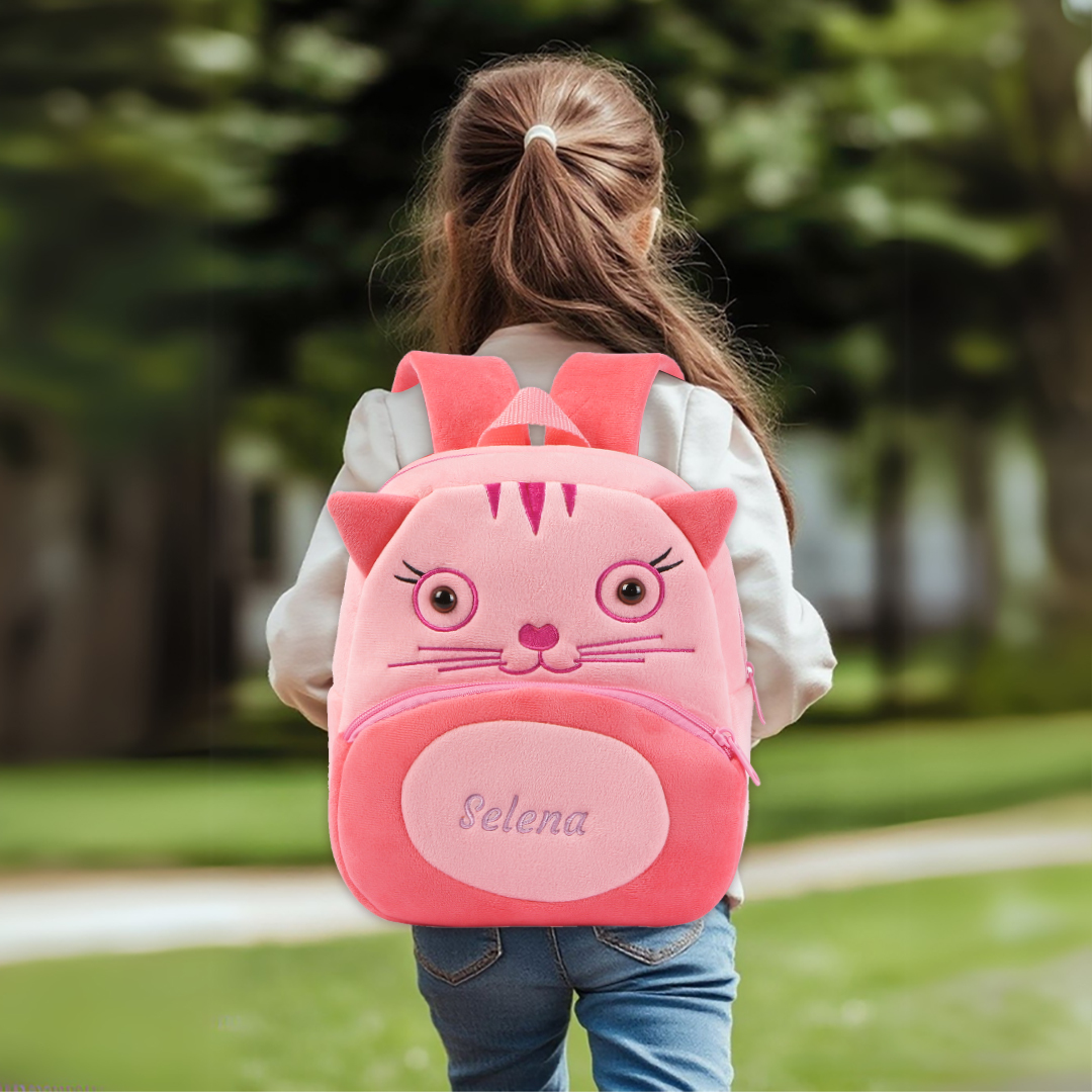 Personalized Kids School Bag with Name & Animals – Back to School Gift | Lorajewel