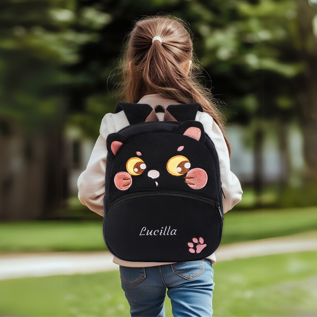 Personalized Kids School Bag with Name & Animals – Back to School Gift | Lorajewel