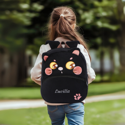 Personalized Kids School Bag with Name & Animals – Back to School Gift | Lorajewel