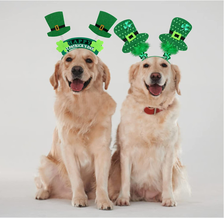 Green Headband Happy St. Patrick's Day Shamrock Headband Gift for Him/Her