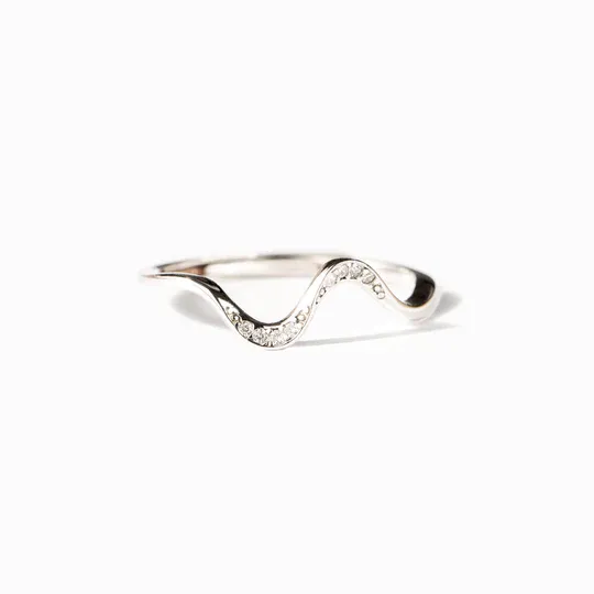 For Daughter-S925 Highs and Lows Minimalist Wave Ring