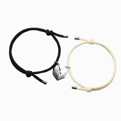 Personalized Couple Magnetic Bracelet Set Two Souls One Heart Matching Bracelet