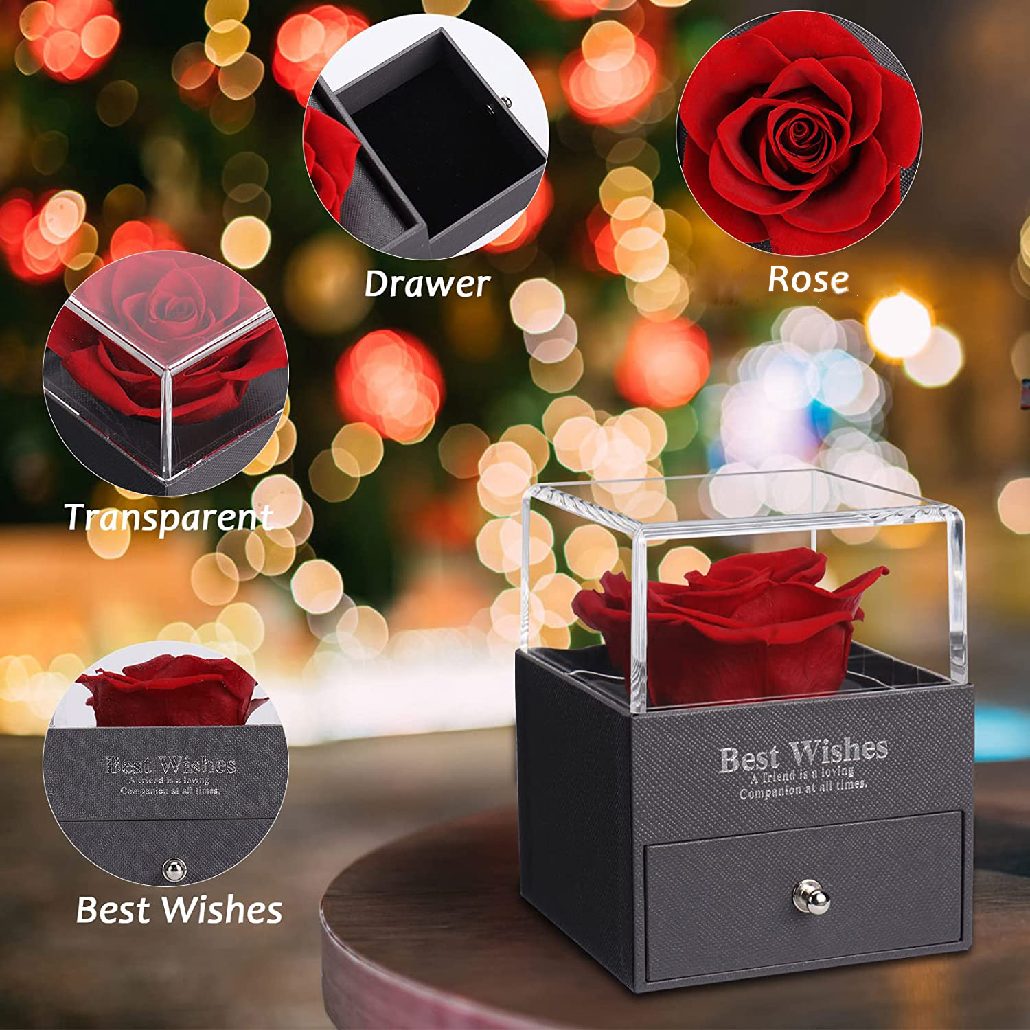 Enchanted Rose Jewelry Box Gift Package