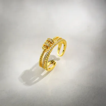 To My Daughter-S925 Spinning Bead Fidget Ring Gifts For Daughter