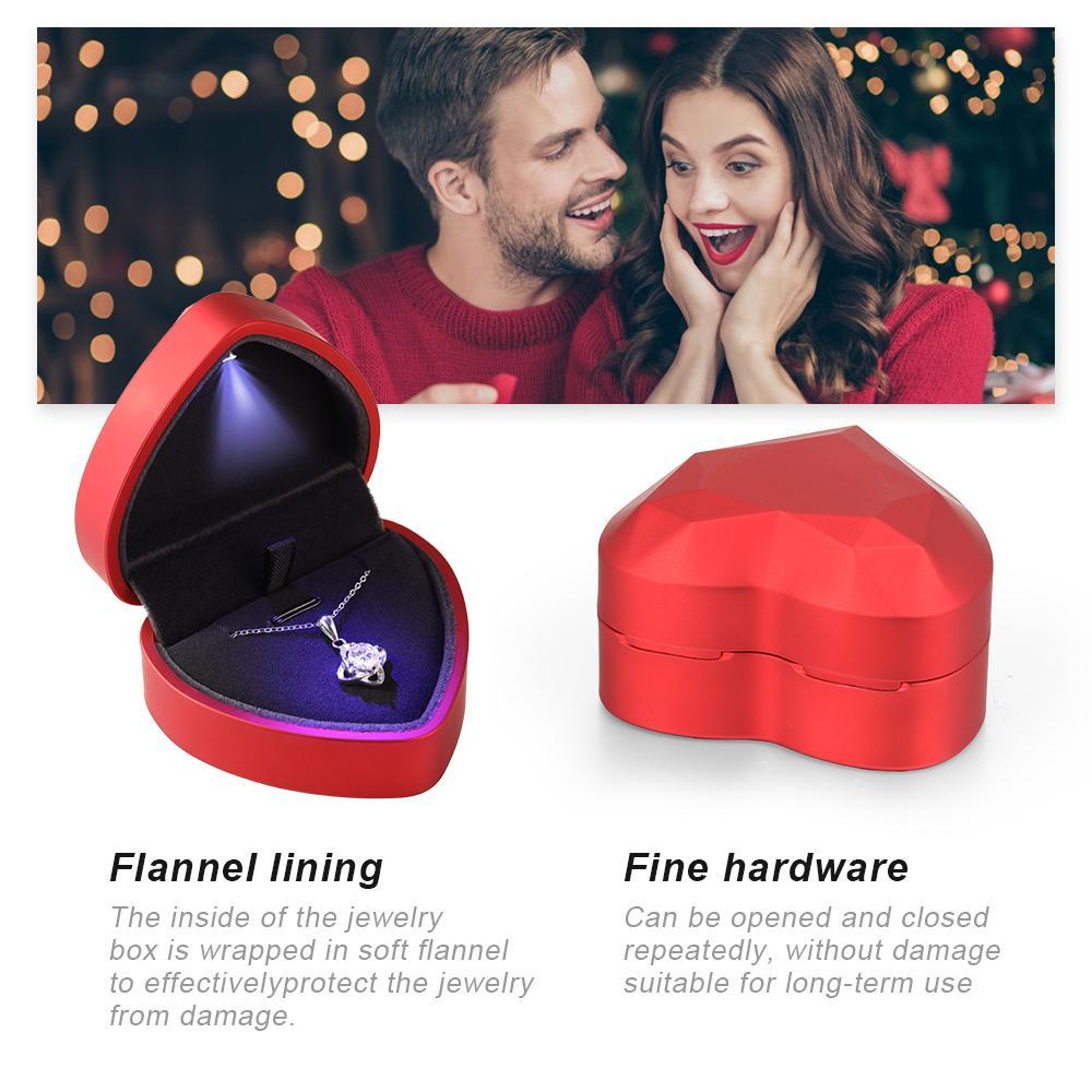 Necklace Box with LED Light Jewelry Gift Box