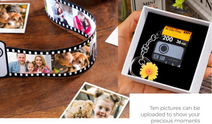 Photo Keychain Personalized Film Camera Roll Multiphoto Colorful Romantic Gifts For Lovers