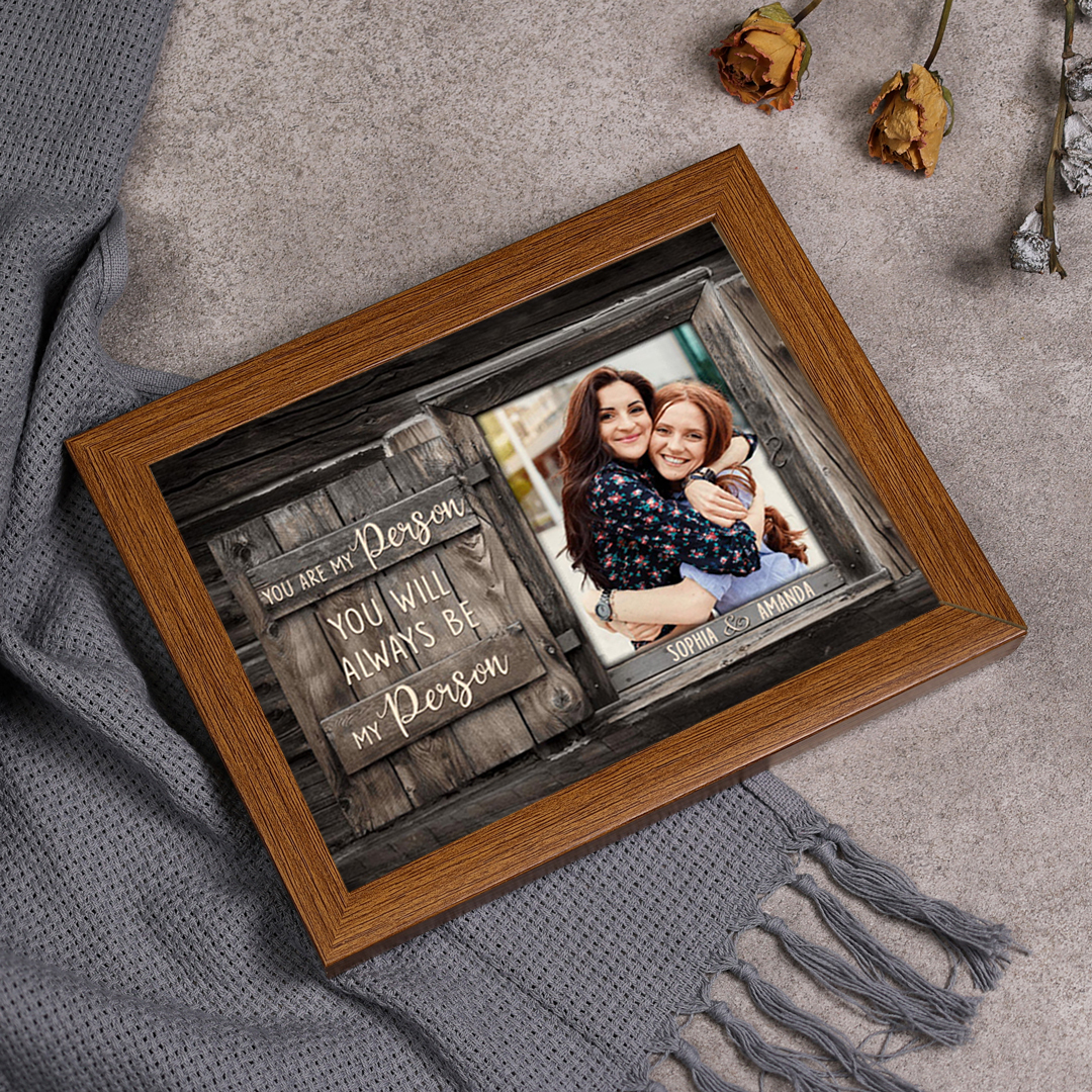 You Are My Person Photo Frame Personalized LED Light Shadow Box for Family