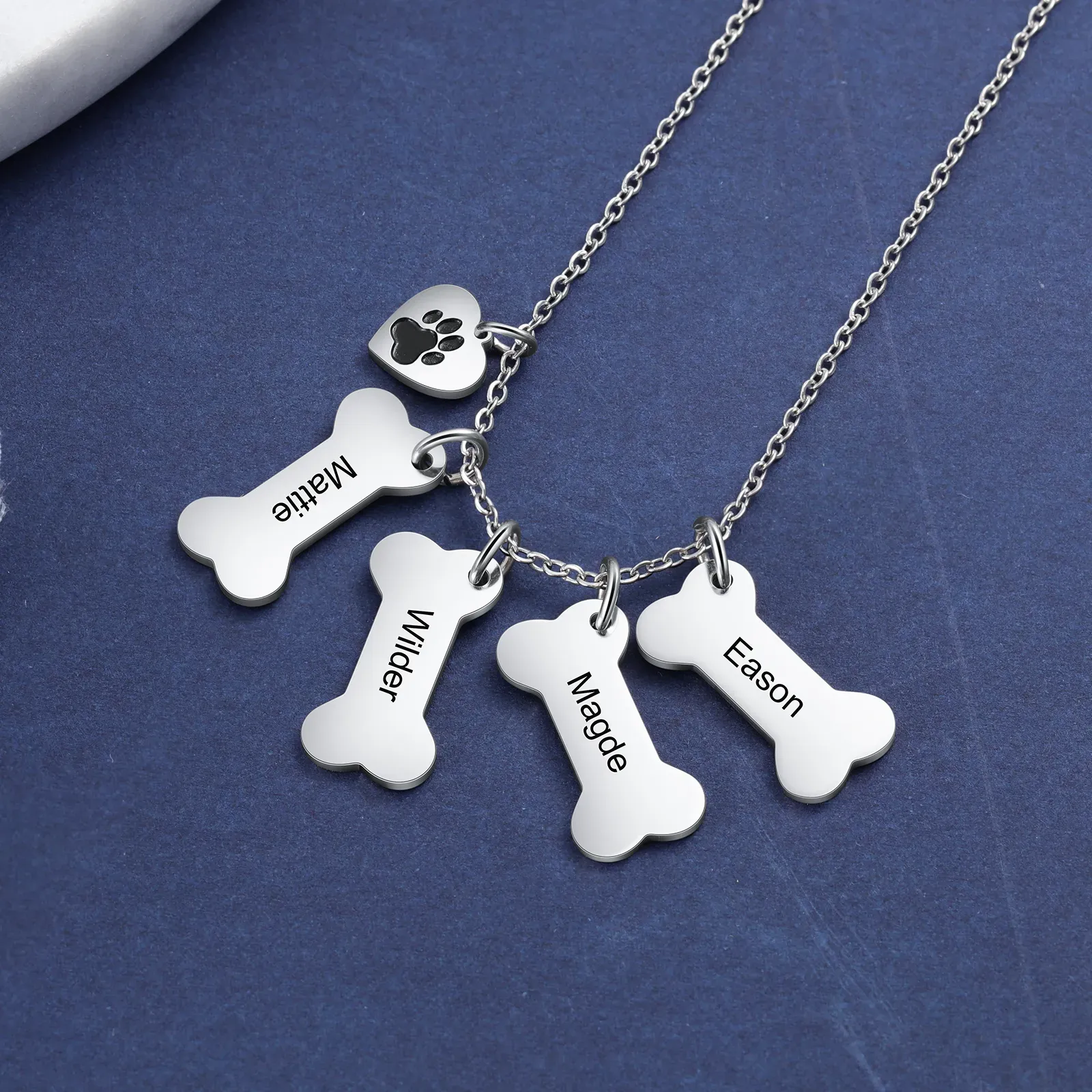Dog Bone Charm Custom 1 Name