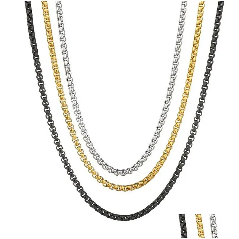 Box Chain Necklace for Men Women 23.6 Inch