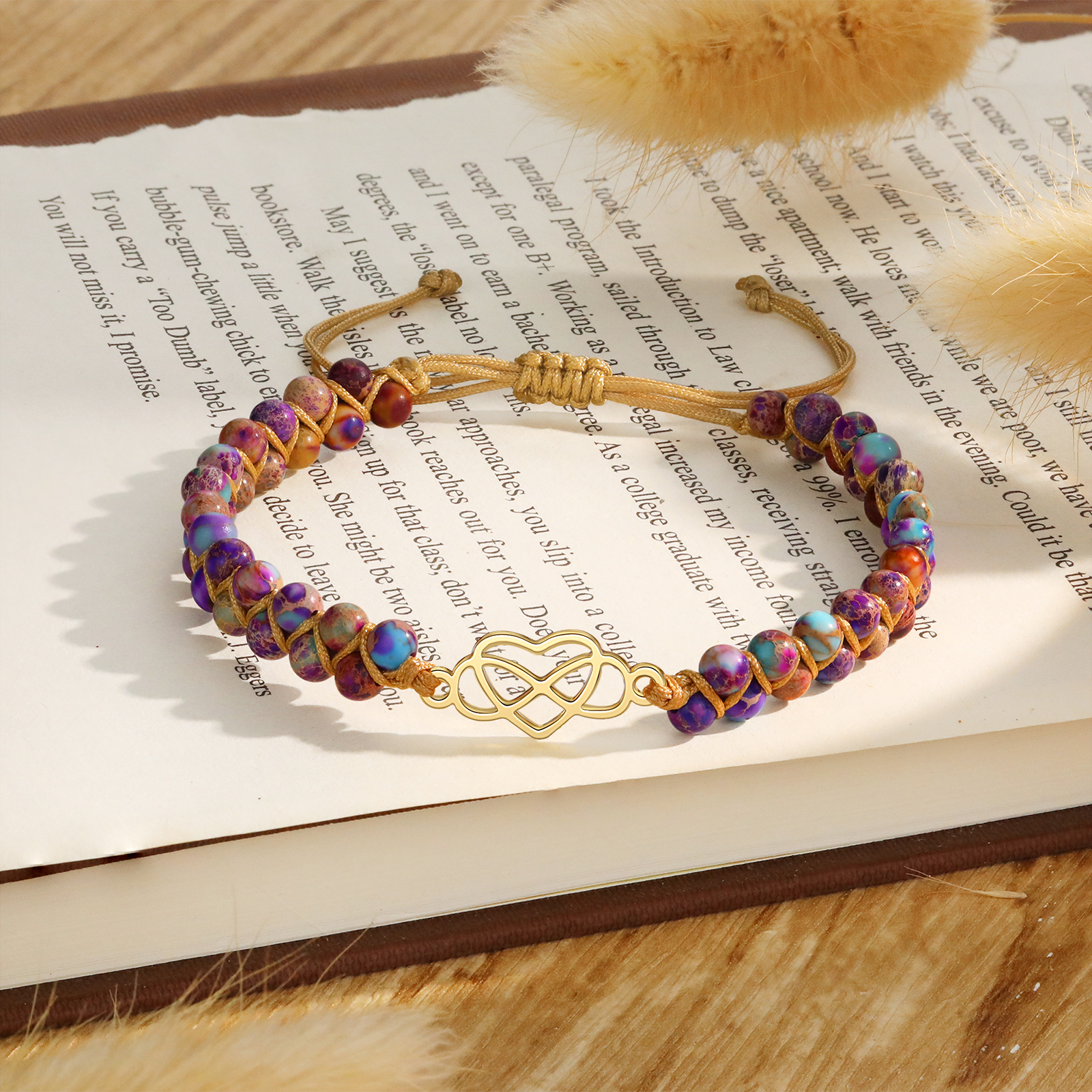 Infinity Heart Bracelet Adjustable Bracelet Gift for Her with To My Love Card