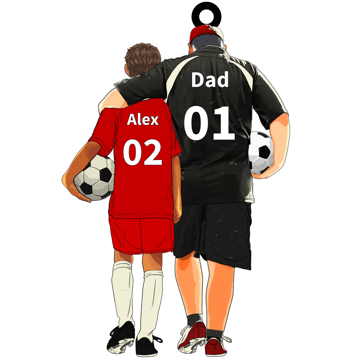 Personalized Acrylic Ornament Custom Soccer-Themed Gift for Dad | Lorajewel