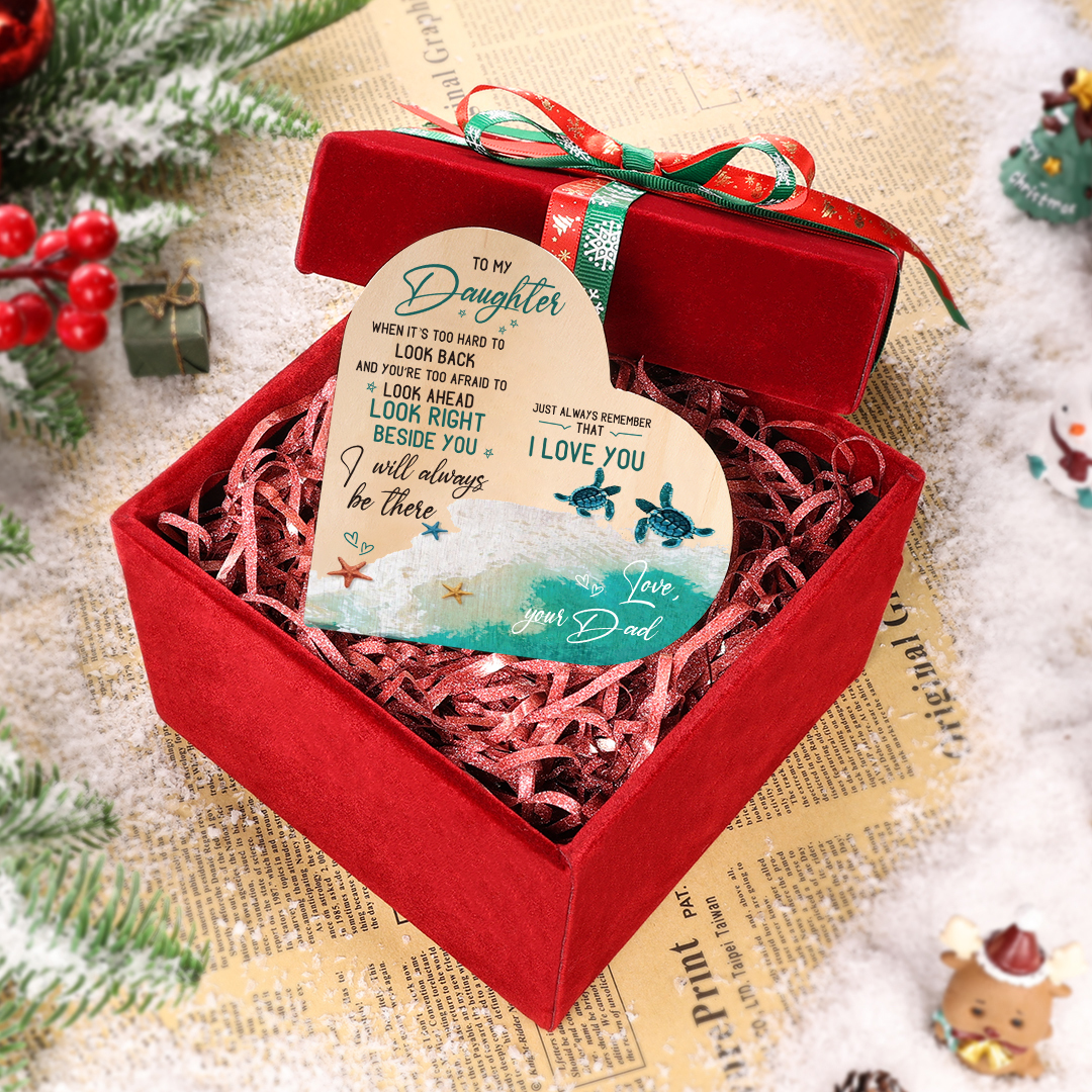 To My Daughter Wooden Heart Candle Holder "I will always be there" Gifts For Daughter