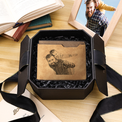 Men Wallet Personalized Photo Wallet With Engraving