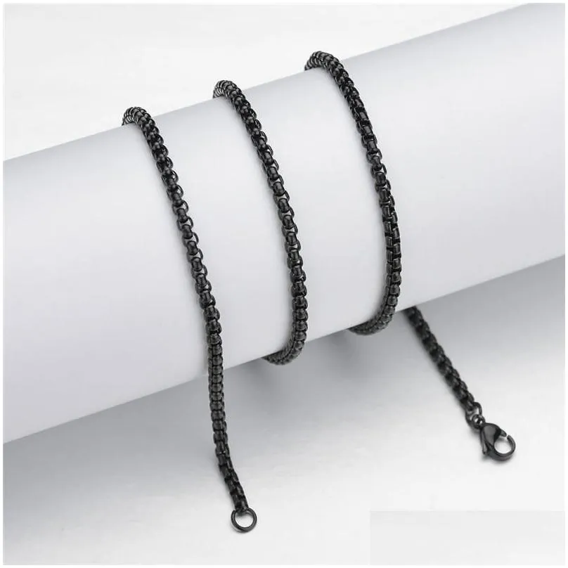 Box Chain Necklace for Men Women 23.6 Inch