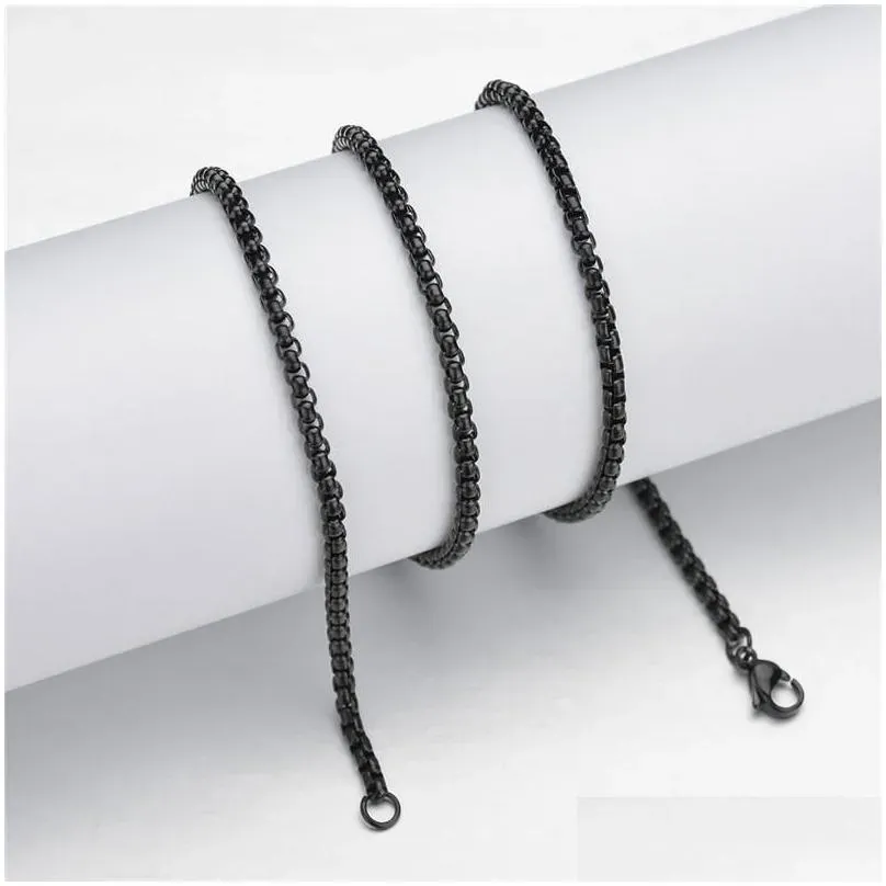 Box Chain Necklace for Men Women 23.6 Inch