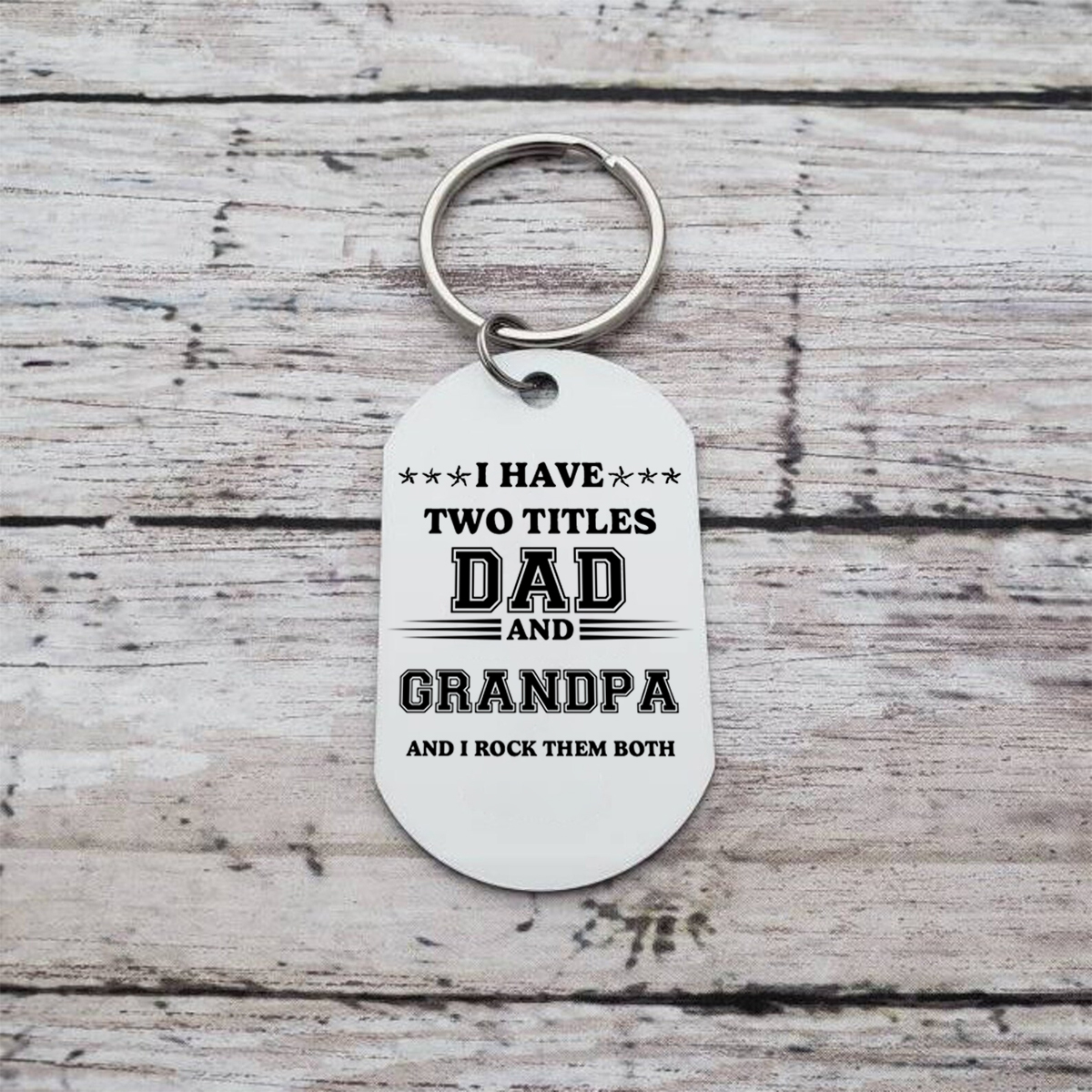 2-12 Children's Names Personalized Keyring Father's Day Gift for Grandad- First Dad, Now Grandpa | Lorajewel