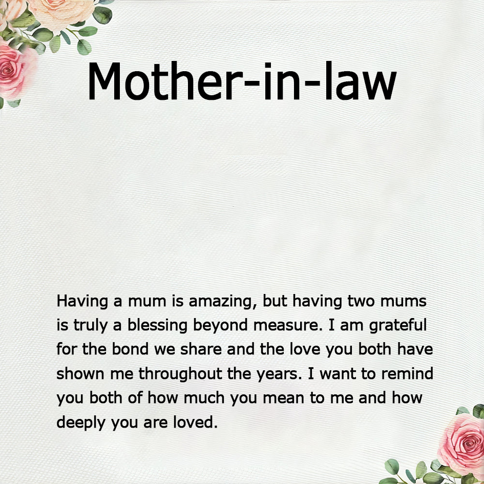 Mother-in-Law Warm Gift Card, Special Card for Mum/Mom | Lorajewel