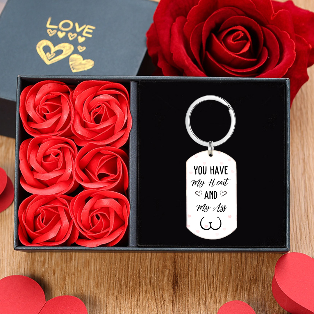 You Have My Heart And My Ass Personalized Keychain Valentine Gift For Couple
