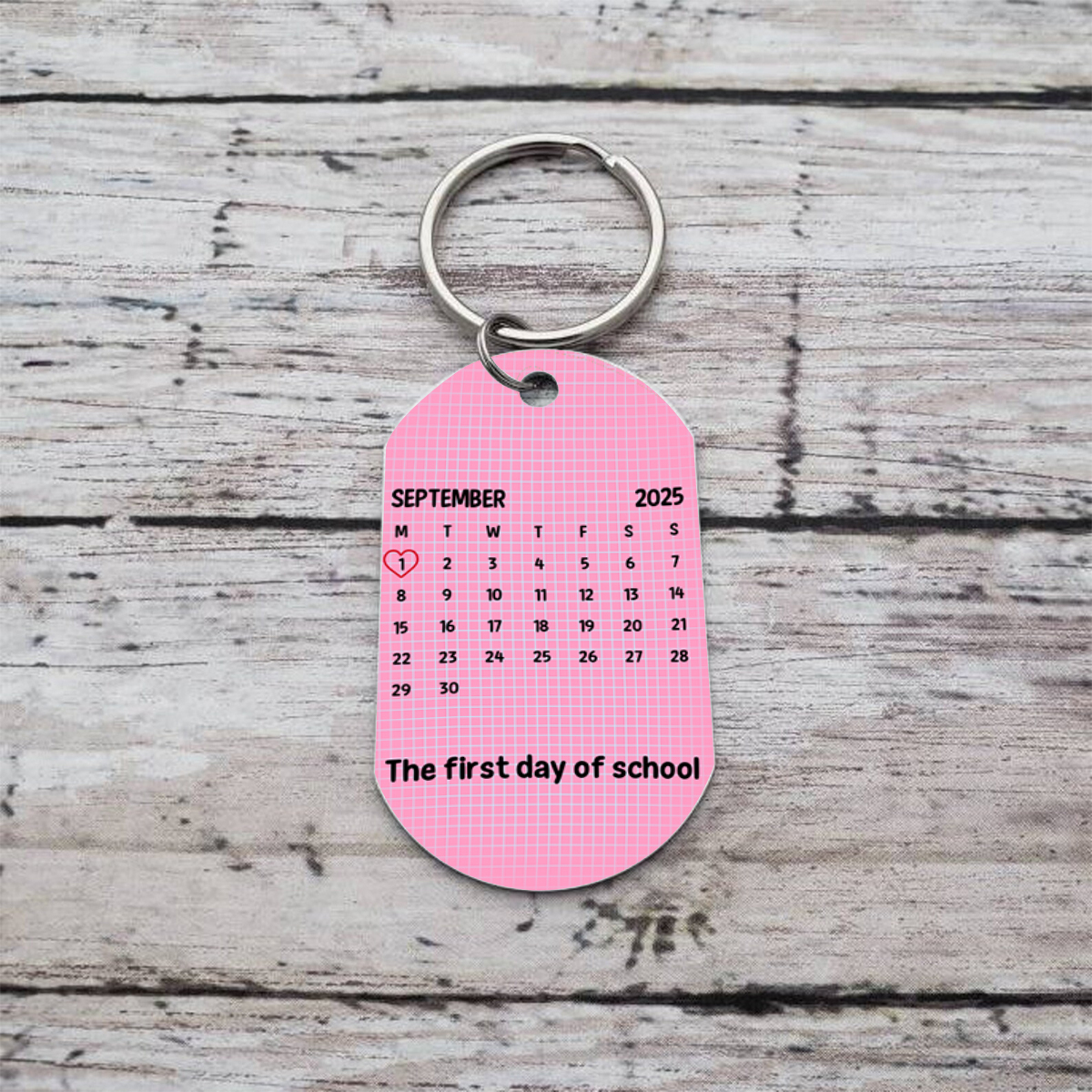 Custom Keyring with Name & Character abd Birth Flower – Personalized Back to school Gift for Kids | Jessemade