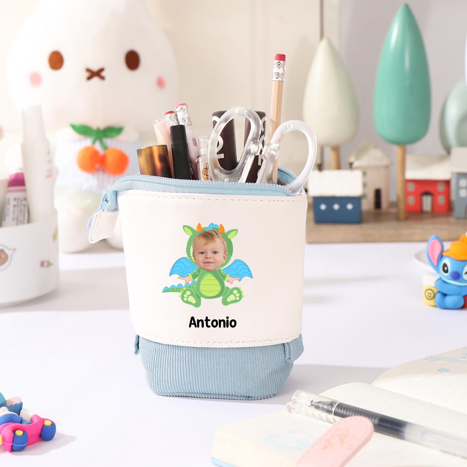 Personalized Pencil Case with Custom Name and Photo – Custom Animal Design Multi-Colour Options | Jessemade