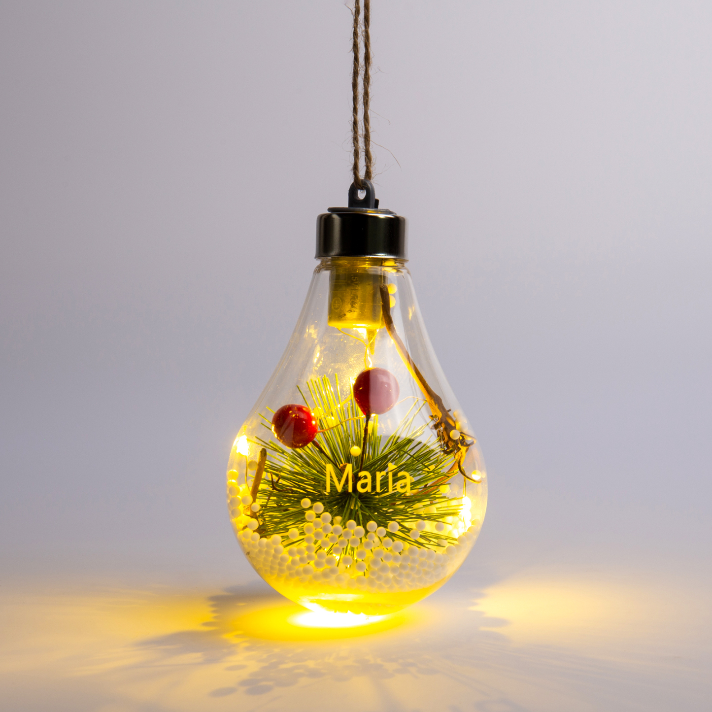 Christmas Bulb Ornament Personalized Bulb Night Light Christmas Home Decor-Lorajewel