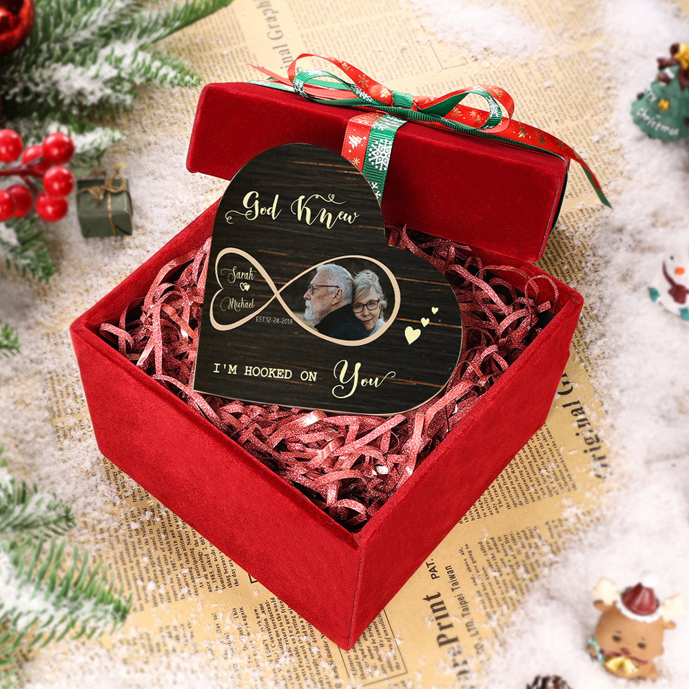 Customized Infinity Love Couple Heart Candle Holder Engrave Photo Candlesticks Valentines Gift