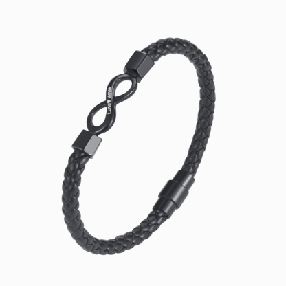 To My Wife Leather Bracelet Custom 2 Names Infinity Bracelet Gift Set - I Married You Because I Can't Live Without You