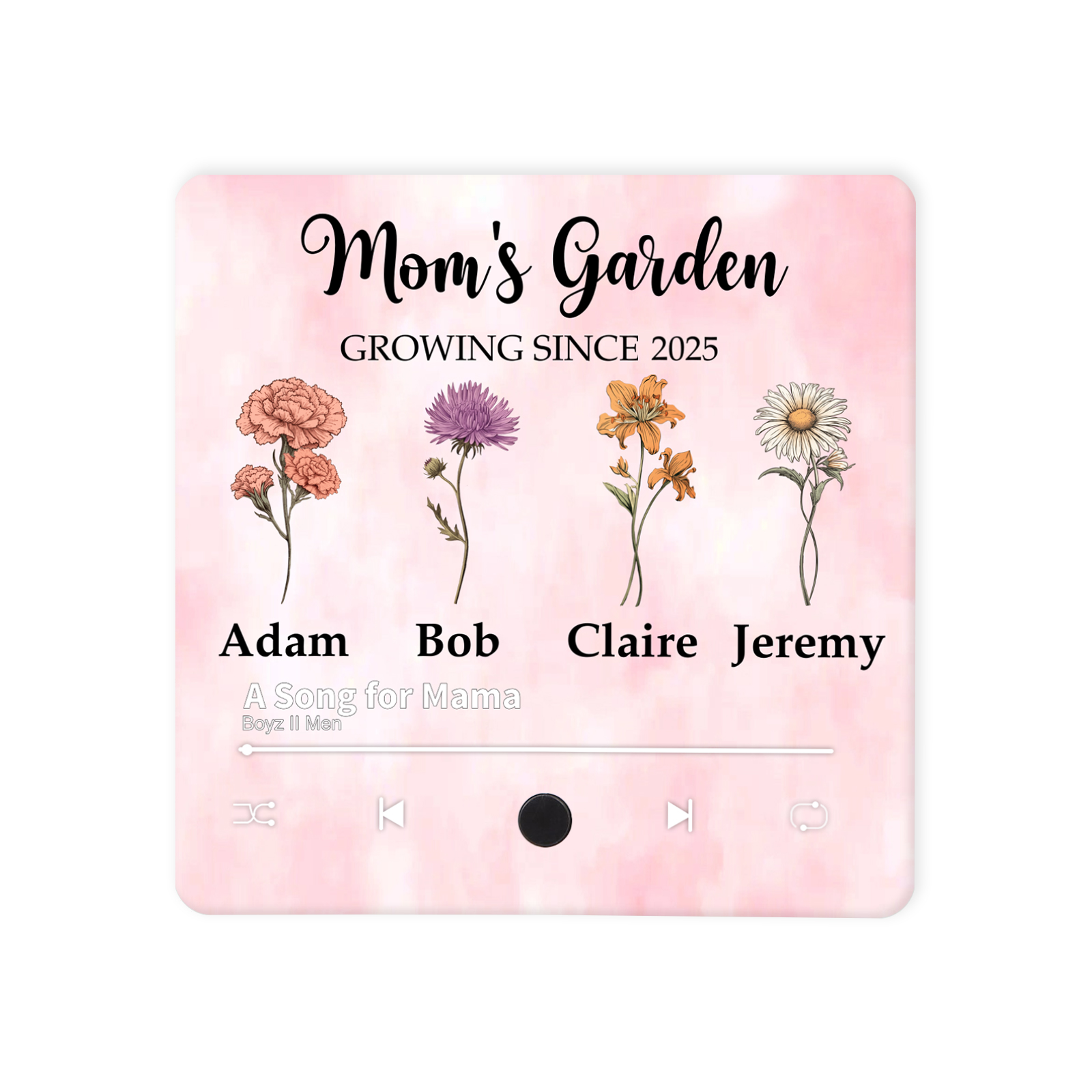 Personalized Music Fridge Magnet, Custom 1 Text & 1 Date & 1-9 Names &1 Song Name Magnet Gift for  Her | Lorajewel