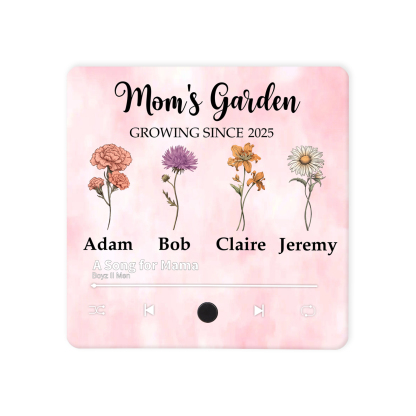 Personalized Music Fridge Magnet, Custom 1 Text & 1 Date & 1-9 Names &1 Song Name Magnet Gift for  Her | Lorajewel