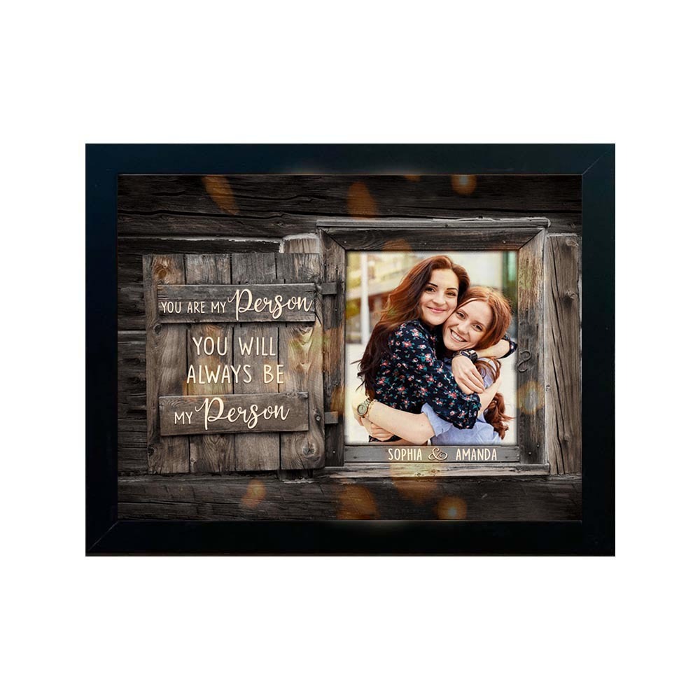 You Are My Person Photo Frame Personalized LED Light Shadow Box for Family