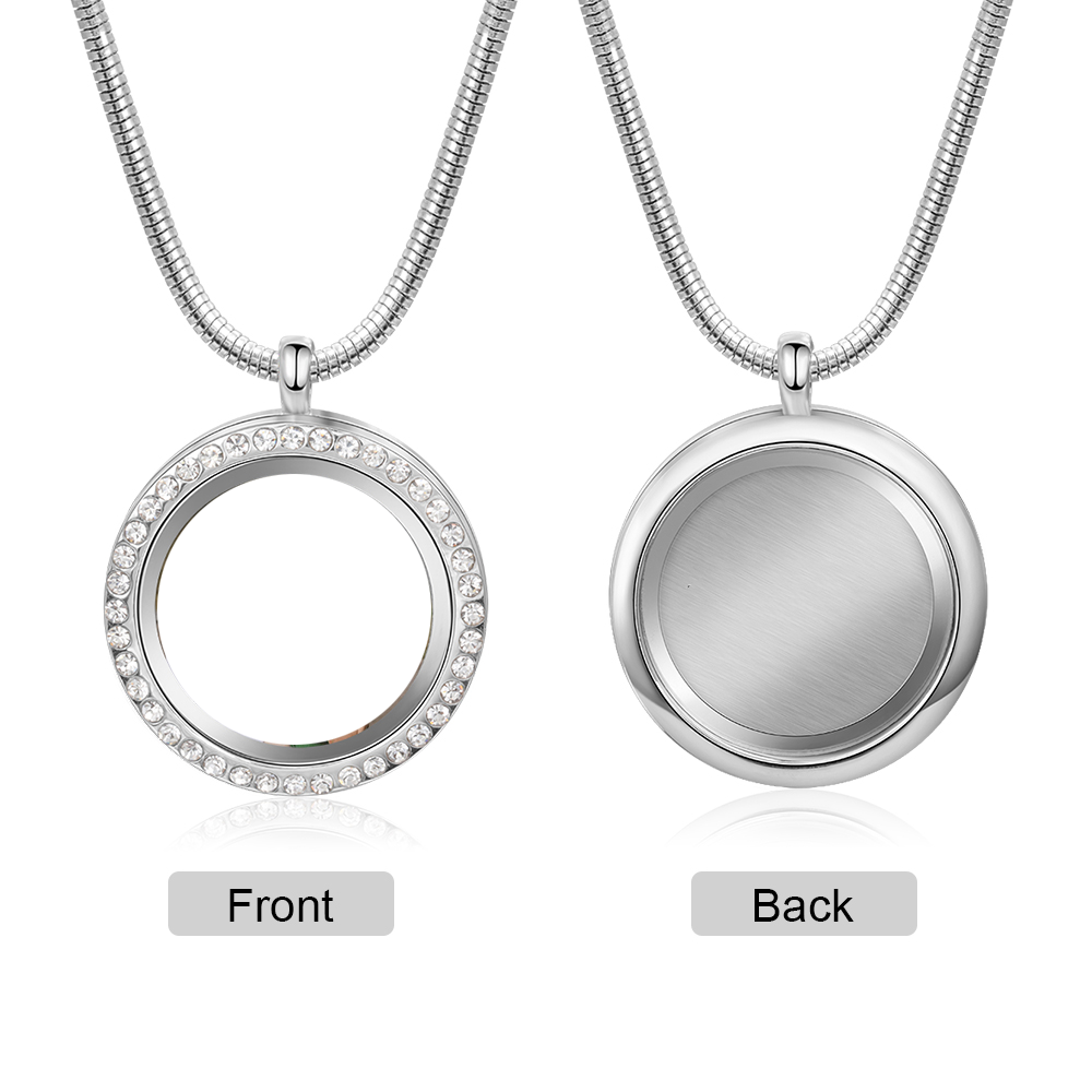 Custom Photo Locket Necklace Pendant  with Engraving Personalized Gift