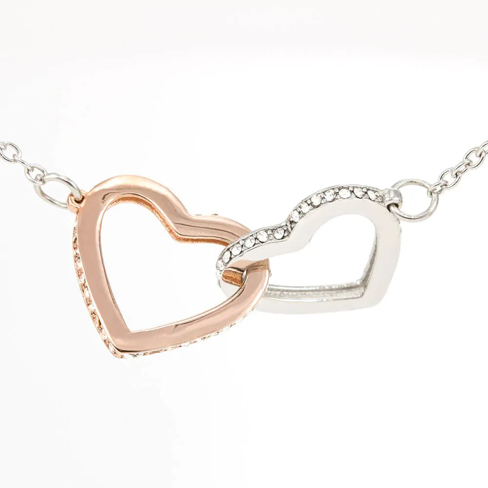 To My Daughter From Dad S925 Interlocking Heart Necklace