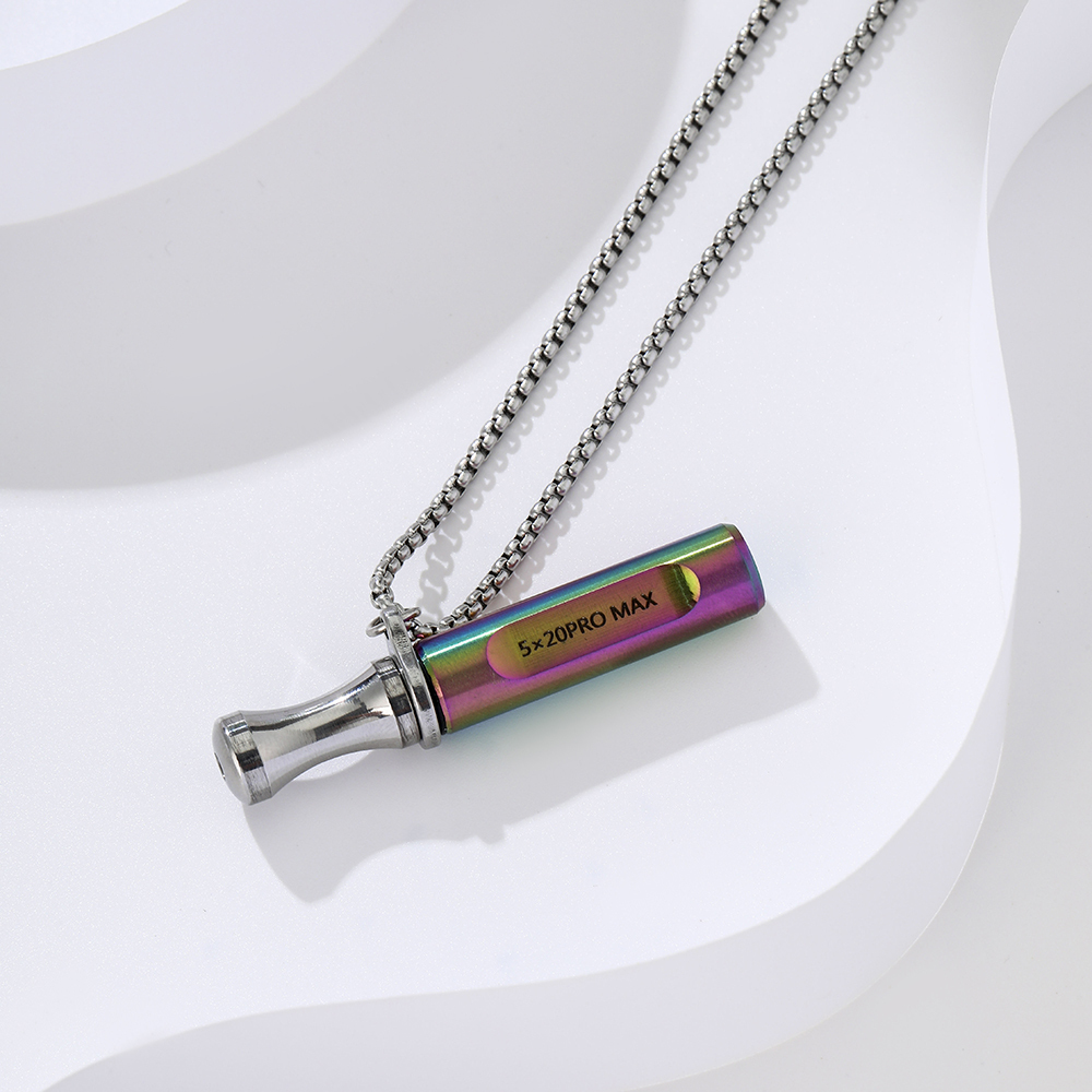 Stainless Steel Breathing Necklace for Anxiety Relief