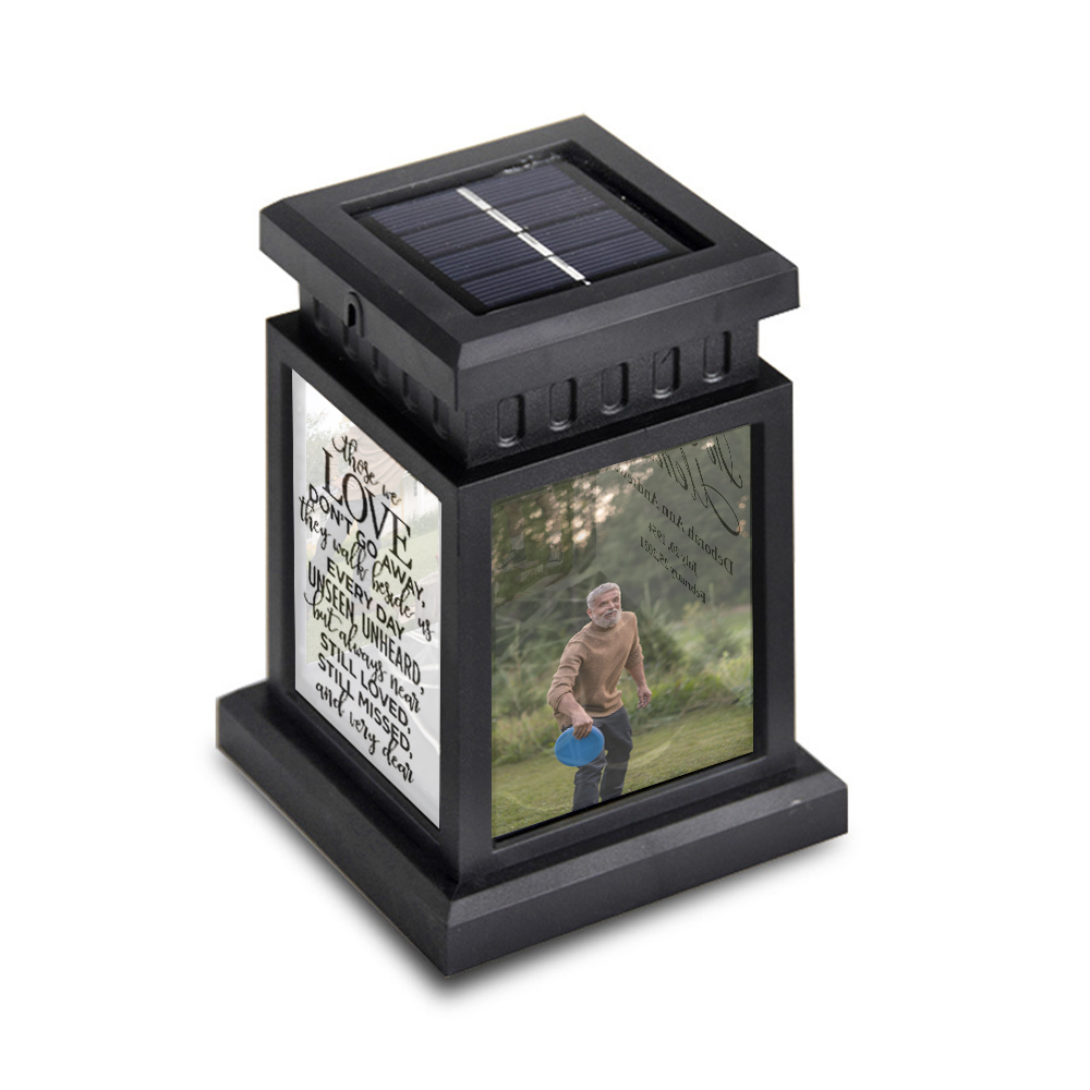 Personalized Photo Lantern Lamp Those We Love Don't Go Away Memorial Sympathy gift