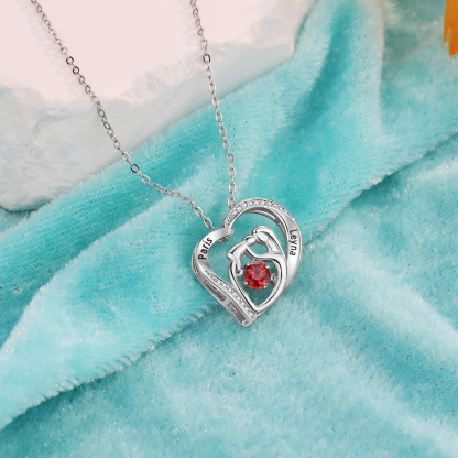 Mother Hold Child Necklace Personalized Birthstone Necklace Gifts For Her