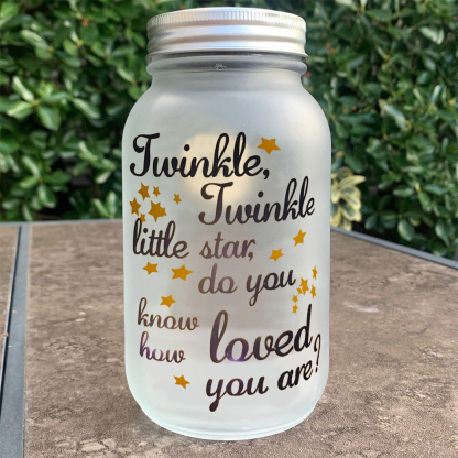 Mason Jar Night Light Twinkle Twinkle Little Star Led Lamp Home Decor