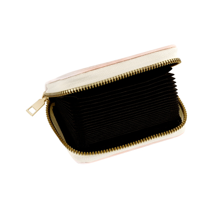 Personalized Women's Leather Wallet Custom Photo & Text Zipper Wallet Accordion Wallet Gift for Her