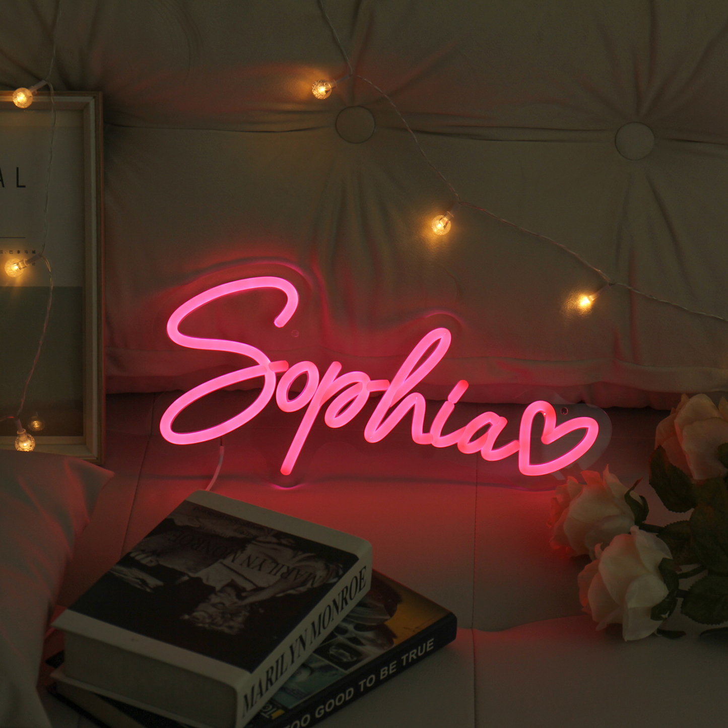 Personalized Acrylic Neon Sign Custom Name LED Neon Sign Wedding Party Birthday Home Decor Gifts for Him/Her