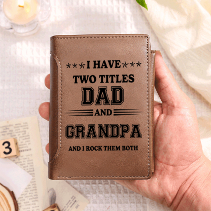 Personalised Dad and Grandpa PU Leather Wallet with Custom 1-6 Names Gift for Dad/ Grandpa | Lorajewel
