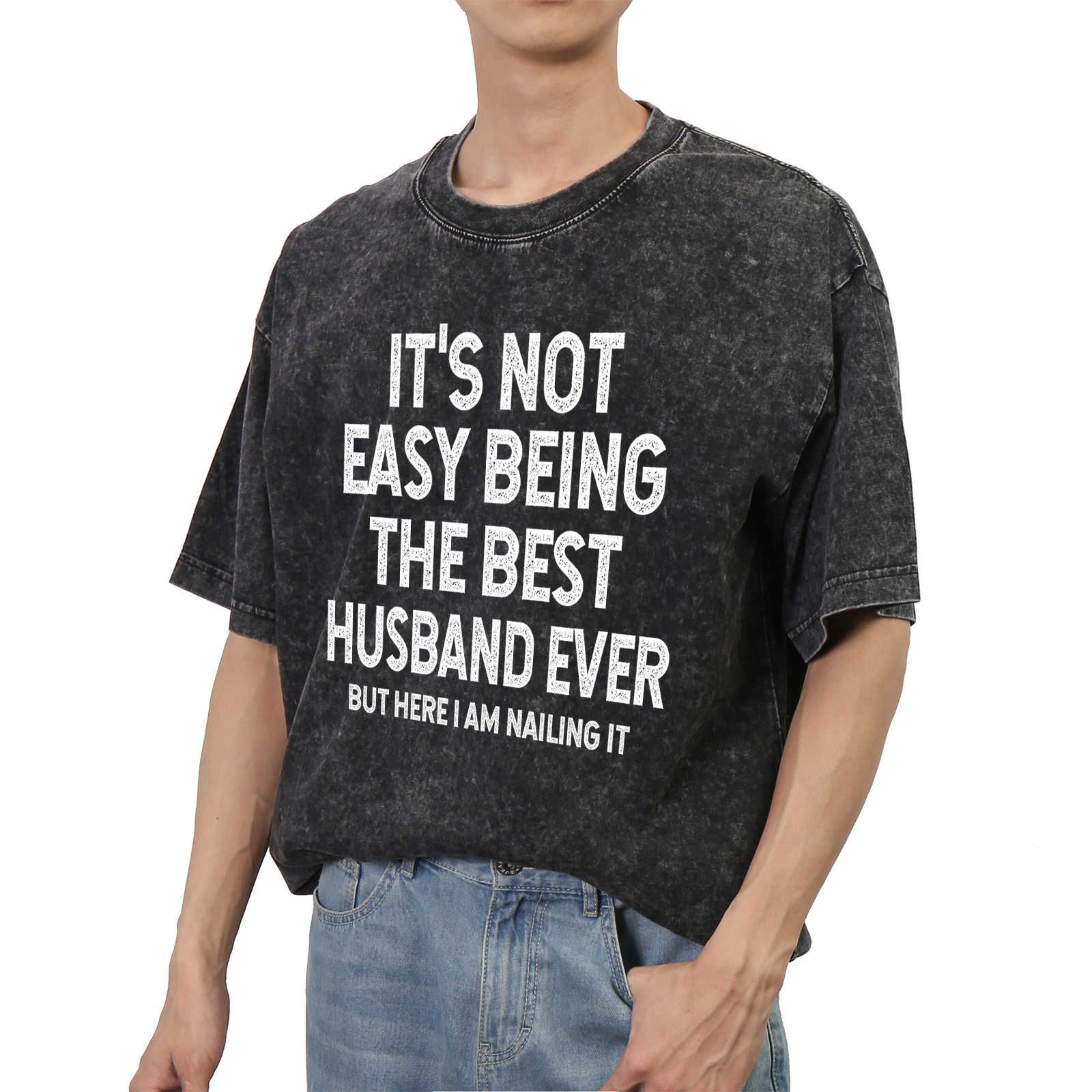 Personalized Couple Black T Shirts Its Not Easy Being the Best Husband Ever Valentines Day Gift