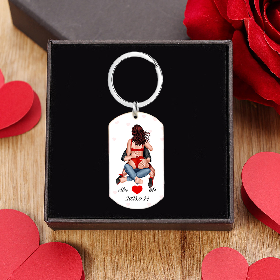 You Have My Heart And My Ass Personalized Keychain Valentine Gift For Couple