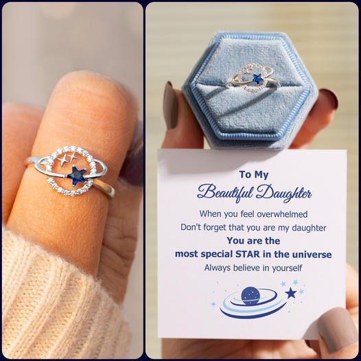 To My Daughter Planet Stars Ring "You Are The Most Special Star in The Universe"