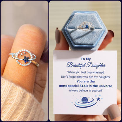 To My Daughter Planet Stars Ring "You Are The Most Special Star in The Universe"